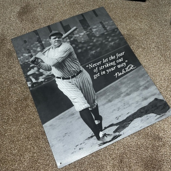 Vintage Babe Ruth Metal Sign - Picture 2 of 8
